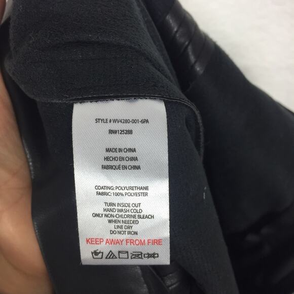 Jason Wu Black Vegan Leather Split Hem Trouser Pants Small - Picture 6 of 16